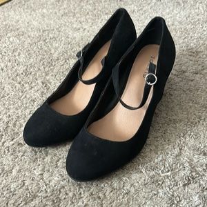 Torrid Black Suede Block Heel